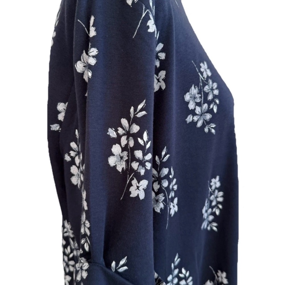 Style&Co. Women’s Short Sleeve Navy & Light Blue Floral Top, Plus Size 3X, NWT - Picture 5 of 12